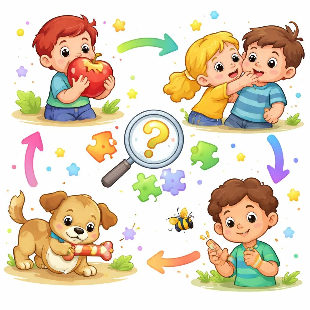 Why Do bite, biter, biting, bitten Change Meaning Across Different English Word Forms for Children?
