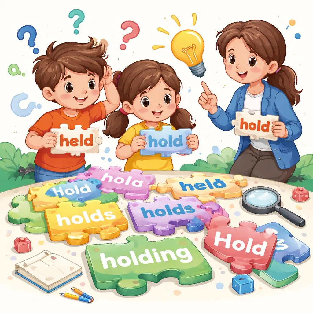 Mengapa Anak-Anak Mencampuradukkan Hold, Holding, Held, Holds, dan Holder dan Bagaimana Cara Memperbaikinya?