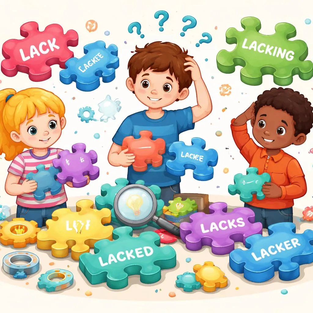 لماذا يخلط الأطفال بين 'lack' و 'lacking' و 'lacked' و 'lacks' و 'lacker' وكيفية إصلاح ذلك؟