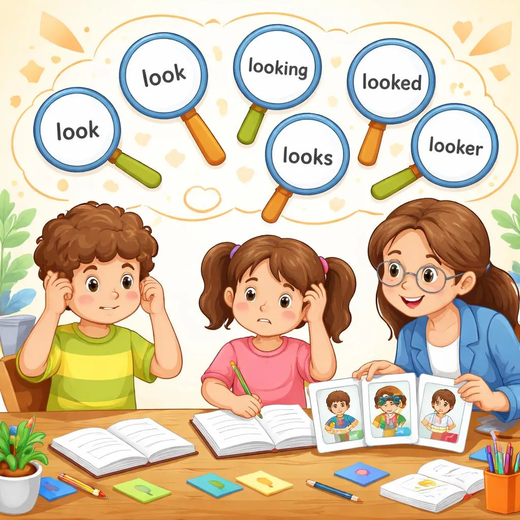 Mengapa Anak-Anak Mencampuradukkan Look, Looking, Looked, Looks, Dan Looker Dan Bagaimana Cara Memperbaikinya?