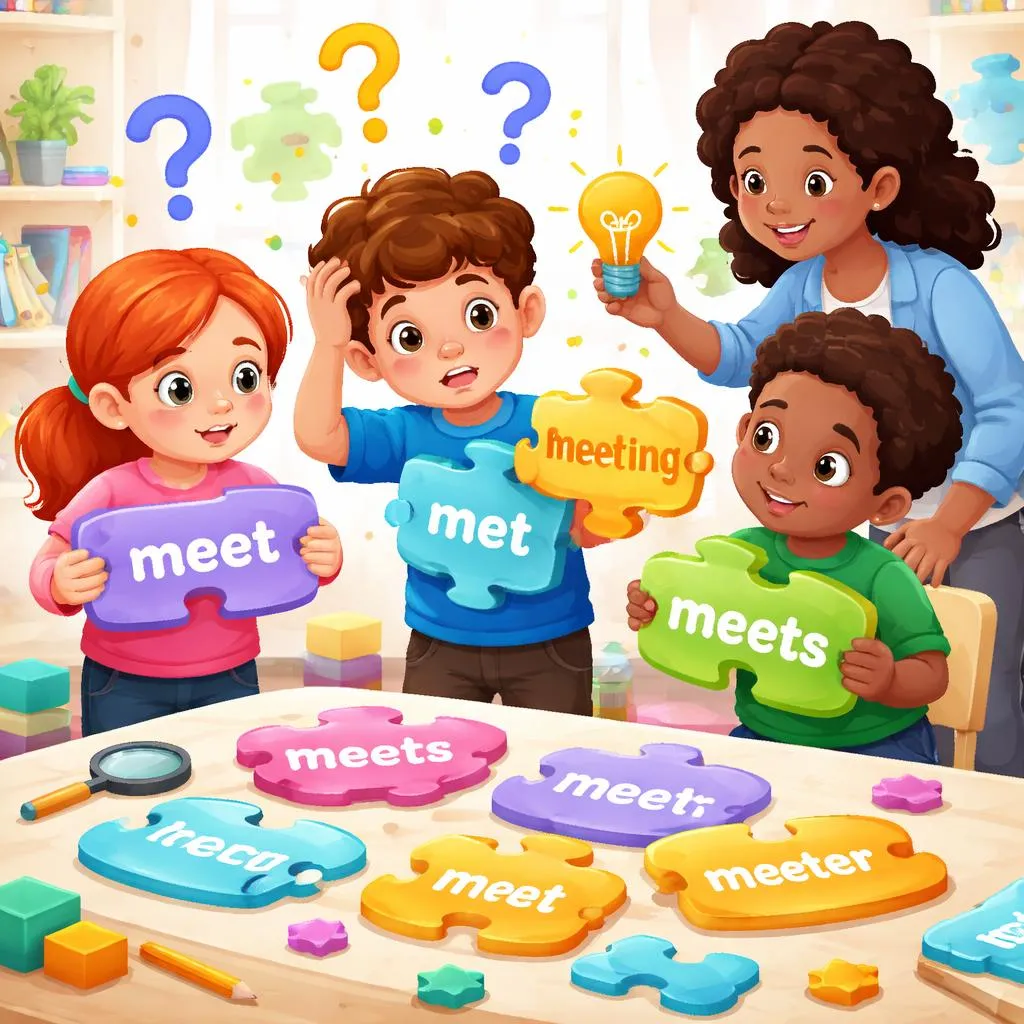 Mengapa Anak-Anak Salah Menggunakan Kata Meet, Meeting, Met, Meets, dan Meeter dan Bagaimana Cara Memperbaikinya?