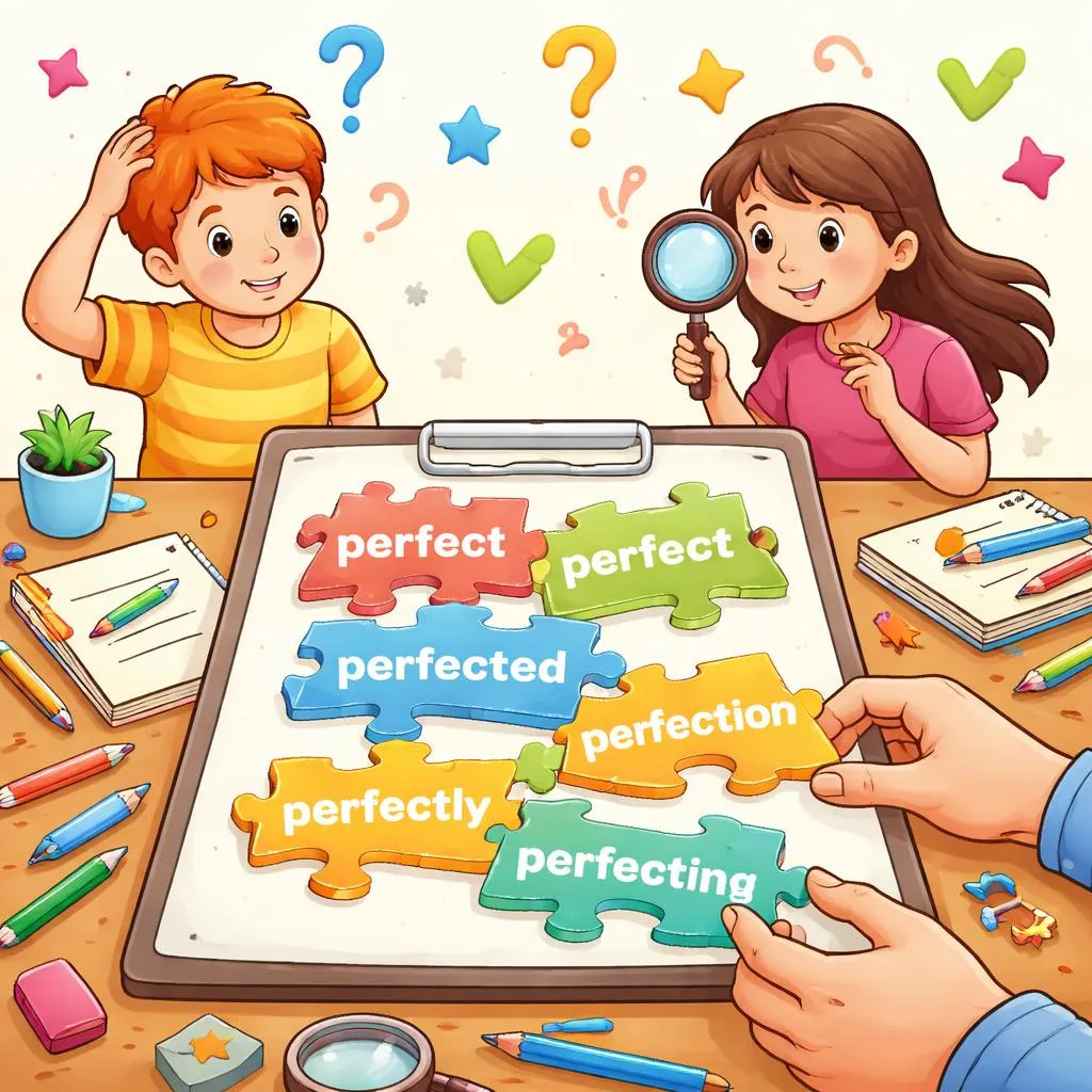 為什麼孩子會混淆 perfect、perfectly、perfection、perfecting 和 perfected，以及如何解決？