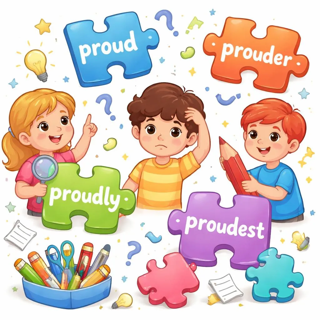 為什麼孩子會混淆 proud proudly prouder proudest 和 prouding，以及如何糾正？