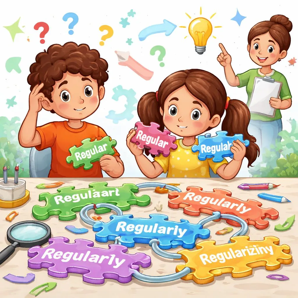 為什麼孩子會混淆 regular、regularly、regularity、regularizing 和 regulated,以及如何解決?