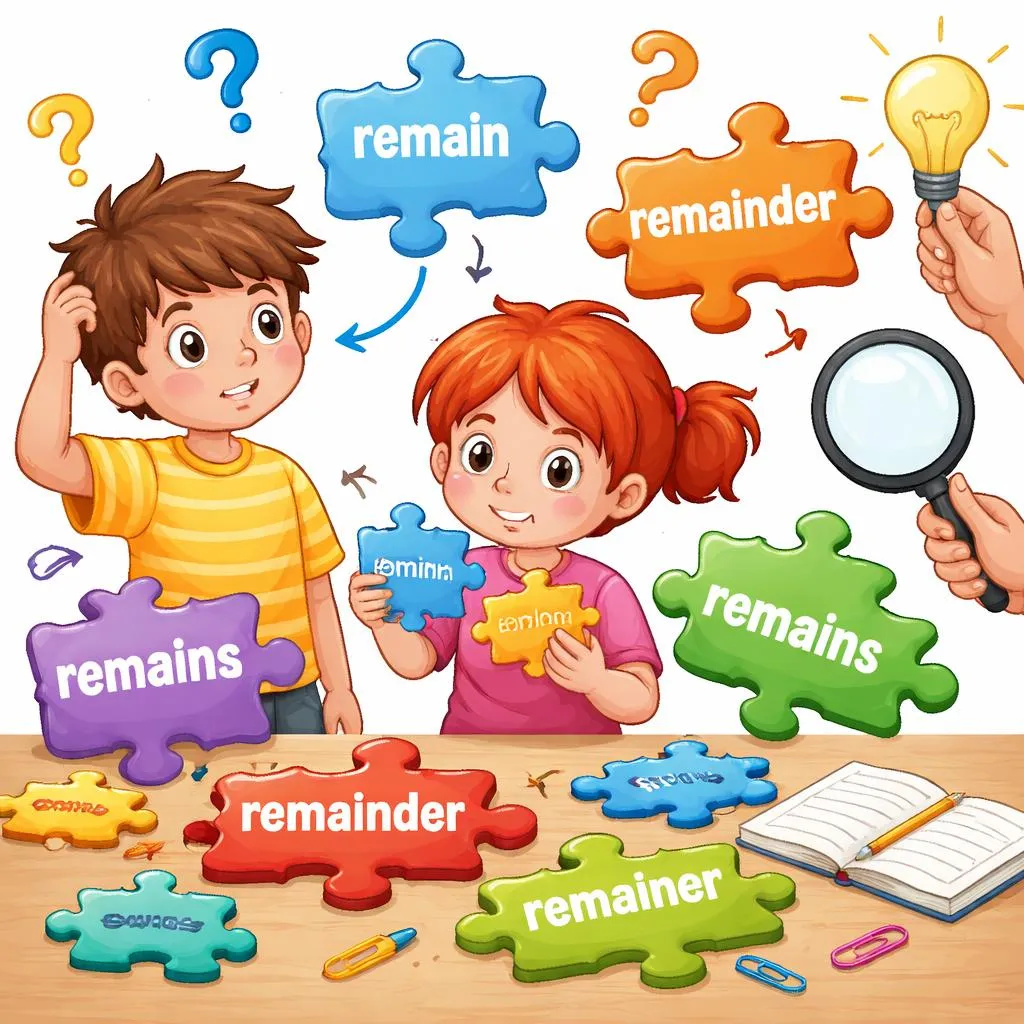 為什麼孩子們會混淆 Remain、Remainder、Remaining、Remained、Remains 和 Remainer,以及如何解決?