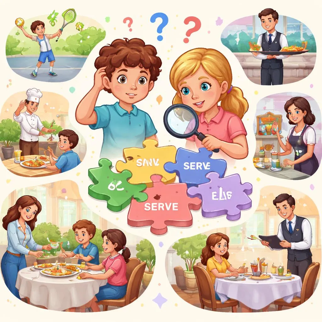 لماذا يخلط الأطفال بين 'Serve' و 'Service' و 'Serving' و 'Served' و 'Serves' و 'Server' وكيفية إصلاح ذلك؟