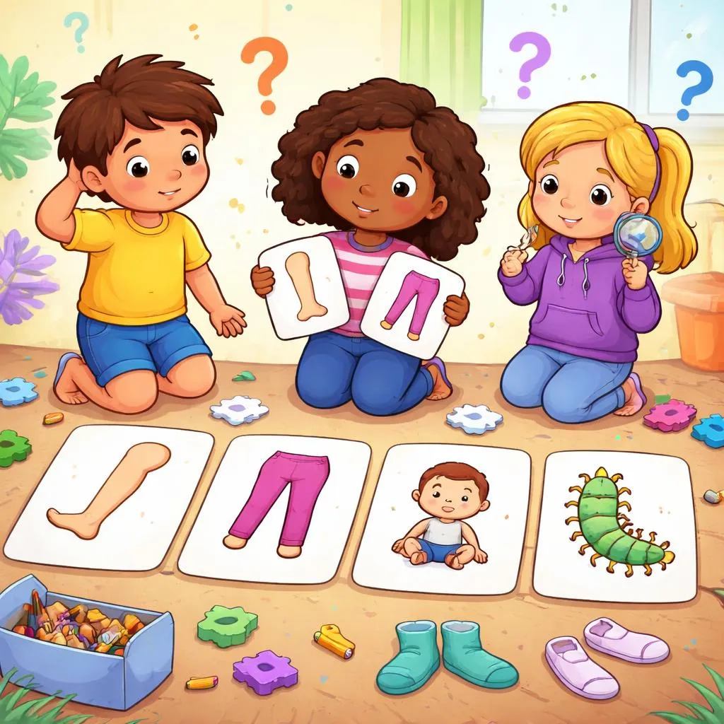 Pourquoi les enfants confondent souvent jambe, à jambes, mettant et sans jambes, et comment y remédier ?