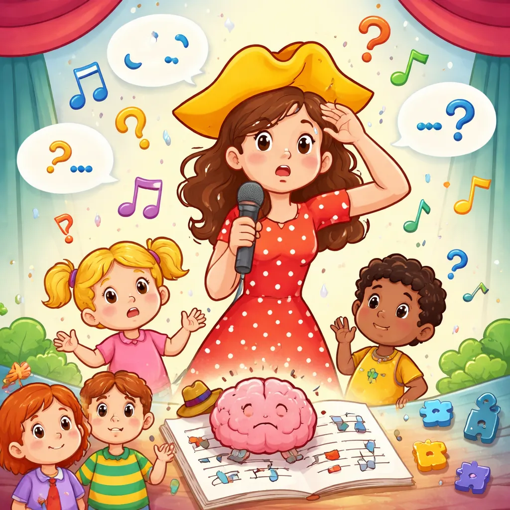 لماذا ينسى المغني الكلمات في أغنية 'قبعتي، بها ثلاثة أركان'؟