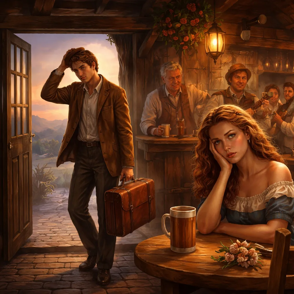 لماذا يقول المغني وداعًا في أغنية 'هناك حانة في البلدة'؟