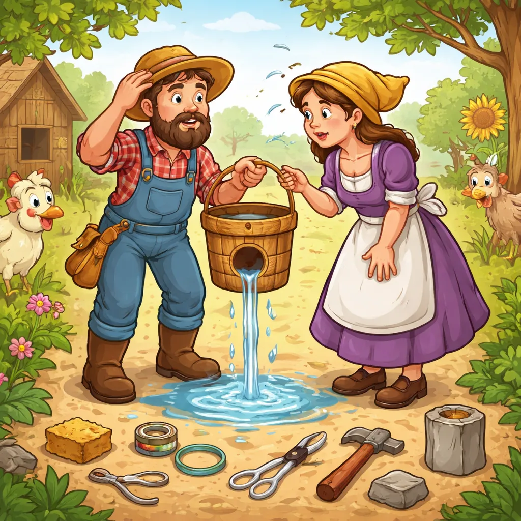 Por que a música em inglês: There's a Hole in the Bucket é uma canção engraçada sobre resolução de problemas?