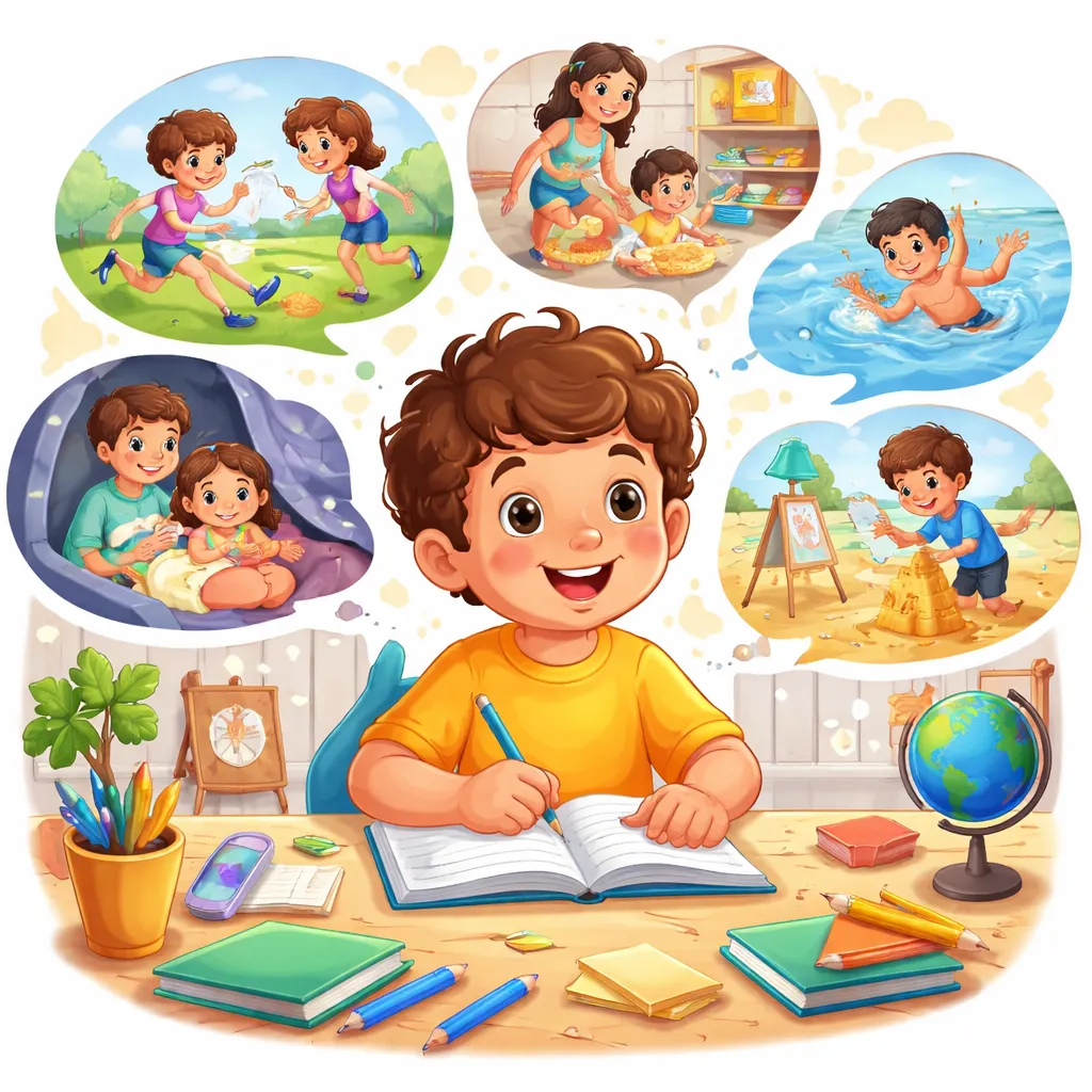 为什么八岁的孩子应该掌握描述过去进行动作的 90 个基本过去进行时动词？