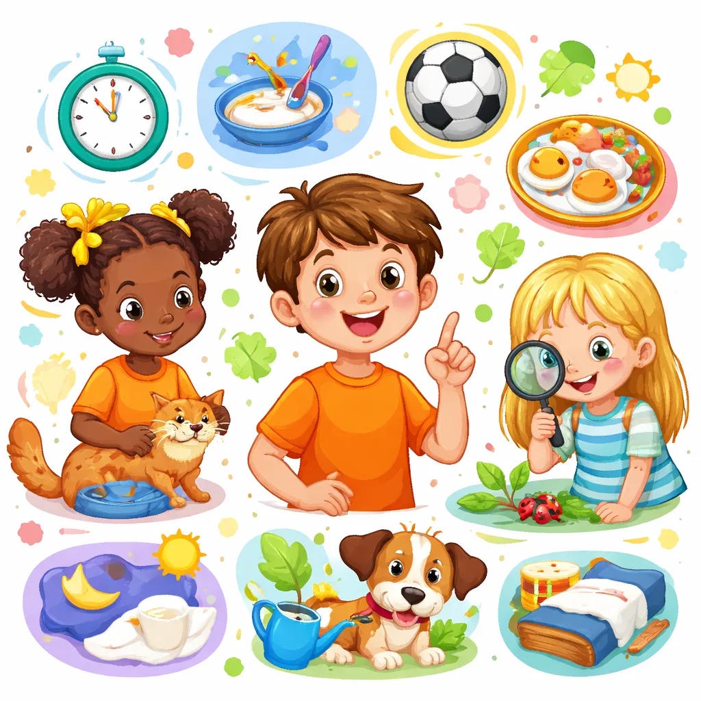 为什么八岁的孩子应该掌握 90 个基本的简单现在时动词，用于谈论习惯和事实？