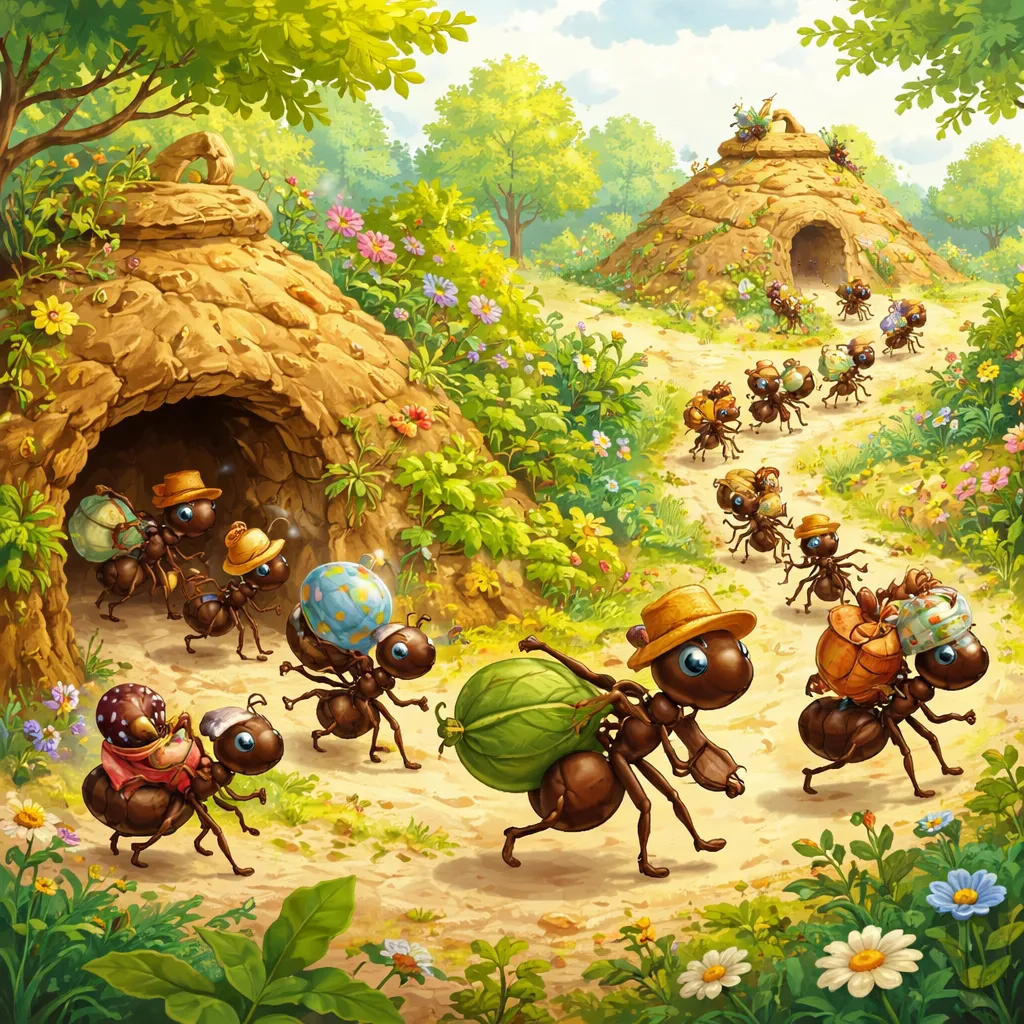 Warum zieht eine Ameisenfamilie im russischen Lied um?